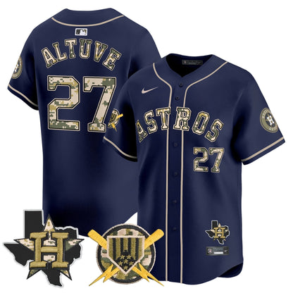 Houston Astros Armed Forces Day Vapor Premier Limited Jersey V2 - All Stitched