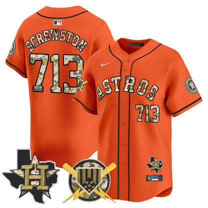 Houston Astros Armed Forces Day Vapor Premier Limited Jersey V2 - All Stitched
