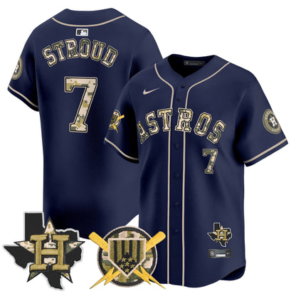 Houston Astros Armed Forces Day Vapor Premier Limited Jersey V2 - All Stitched