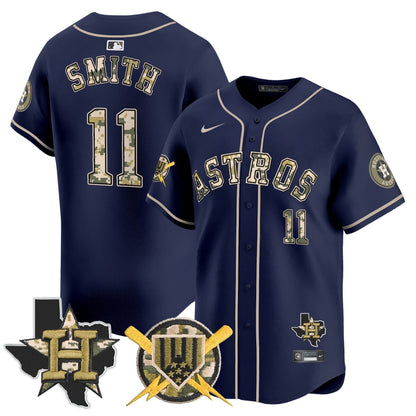 Houston Astros Armed Forces Day Vapor Premier Limited Jersey V2 - All Stitched