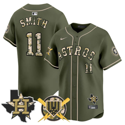 Houston Astros Armed Forces Day Vapor Premier Limited Jersey V2 - All Stitched