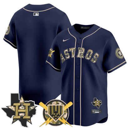 Houston Astros Armed Forces Day Vapor Premier Limited Jersey V2 - All Stitched