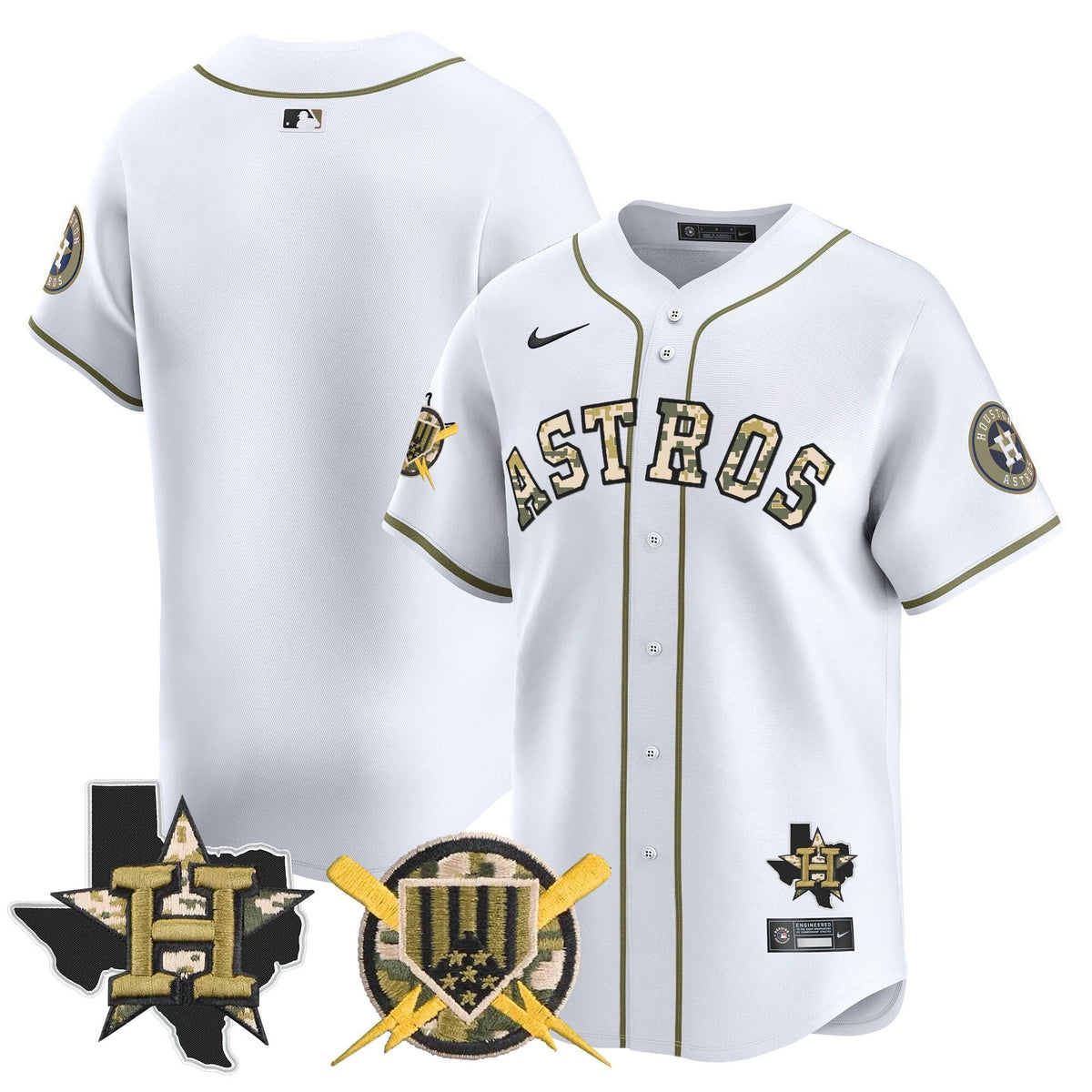 Houston Astros Armed Forces Day Vapor Premier Limited Jersey V2 - All Stitched