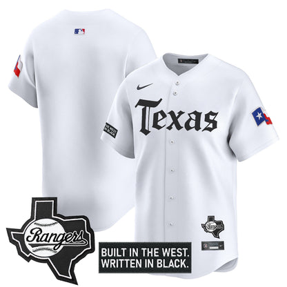 Men's Texas Rangers 'Gothic Frontier Edition' Vapor Premier Limited Jersey - All Stitched