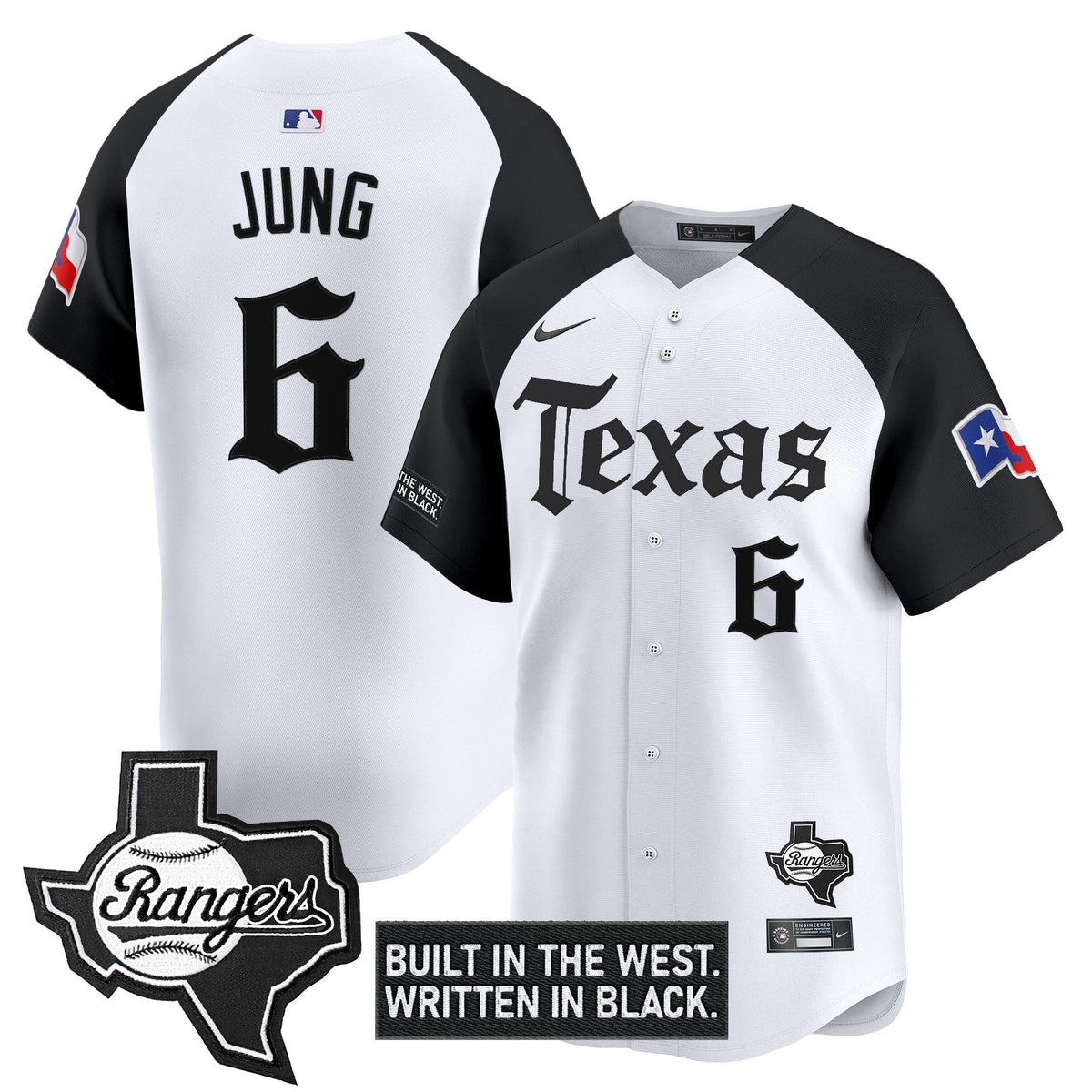 Men's Texas Rangers 'Gothic Frontier Edition' Vapor Premier Limited Jersey - All Stitched