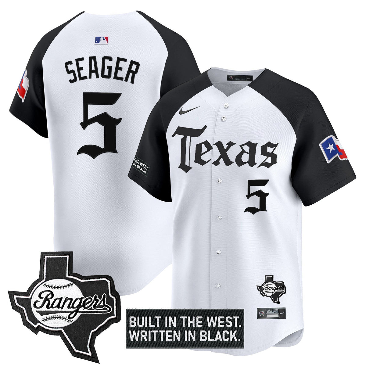 Men's Texas Rangers 'Gothic Frontier Edition' Vapor Premier Limited Jersey - All Stitched