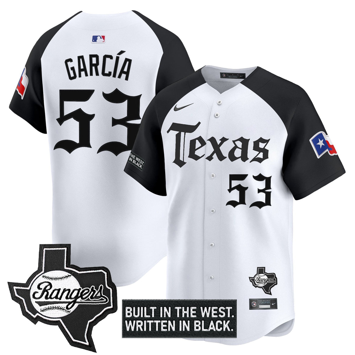 Men's Texas Rangers 'Gothic Frontier Edition' Vapor Premier Limited Jersey - All Stitched