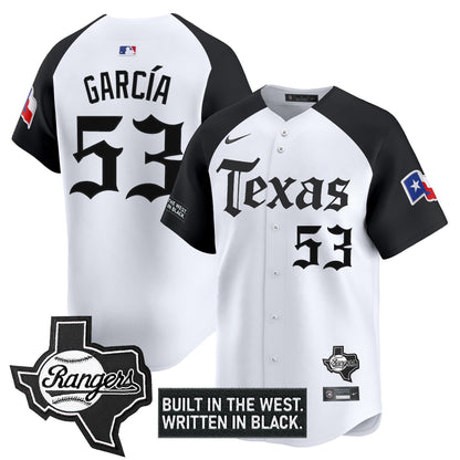 Men's Texas Rangers 'Gothic Frontier Edition' Vapor Premier Limited Jersey - All Stitched