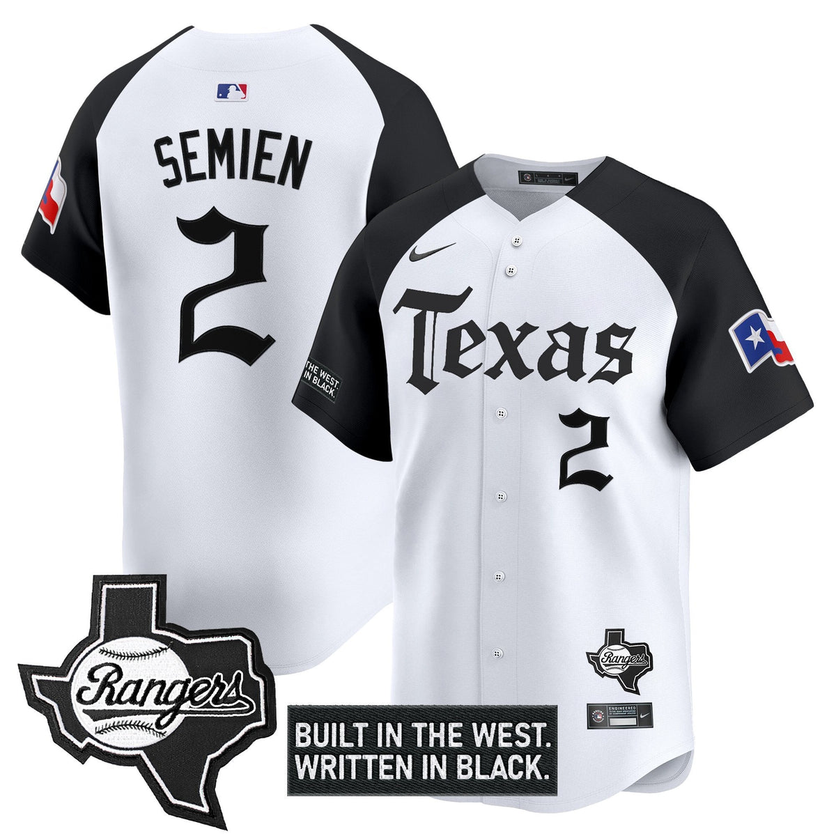 Men's Texas Rangers 'Gothic Frontier Edition' Vapor Premier Limited Jersey - All Stitched