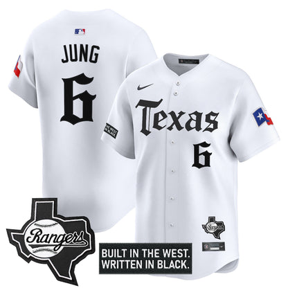 Men's Texas Rangers 'Gothic Frontier Edition' Vapor Premier Limited Jersey - All Stitched