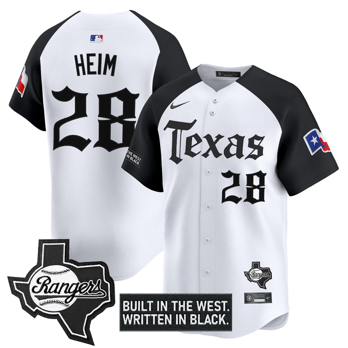 Men's Texas Rangers 'Gothic Frontier Edition' Vapor Premier Limited Jersey - All Stitched