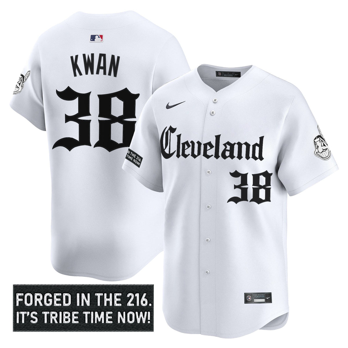 Men's Cleveland Indians 'Gothic Iron Edition' Vapor Premier Limited Jersey - All Stitched