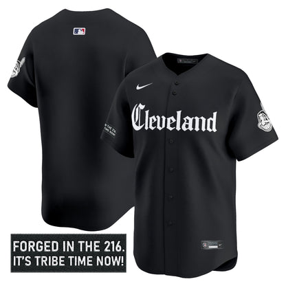 Men's Cleveland Indians 'Gothic Iron Edition' Vapor Premier Limited Jersey - All Stitched