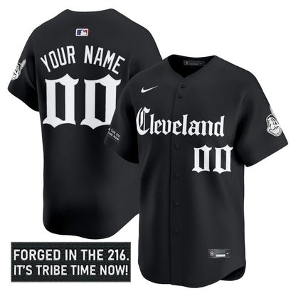 Cleveland Indians 'Gothic Iron Edition' Vapor Premier Limited Custom Jersey - All Stitched