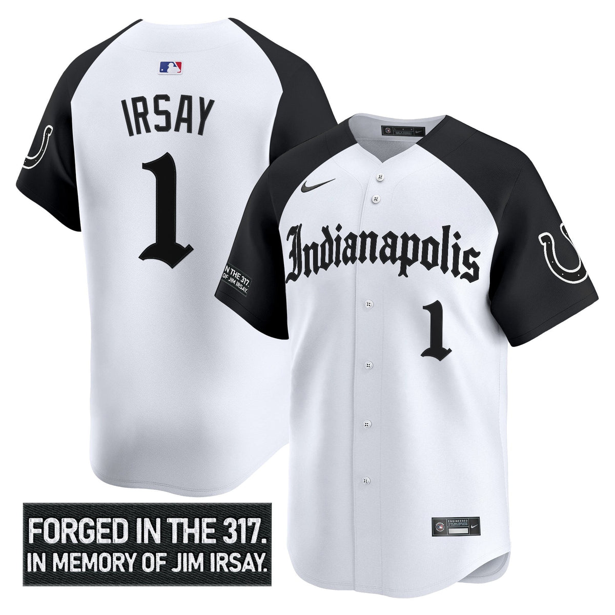 Men's Indianapolis Colts 'Jim Irsay Tribute' Vapor Baseball Jersey - All Stitched