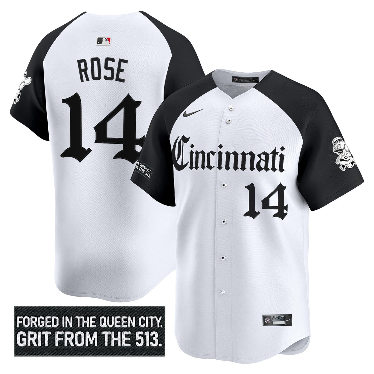 Men's Cincinnati Reds 'Gothic Queen City Edition' Vapor Premier Limited Jersey - All Stitched