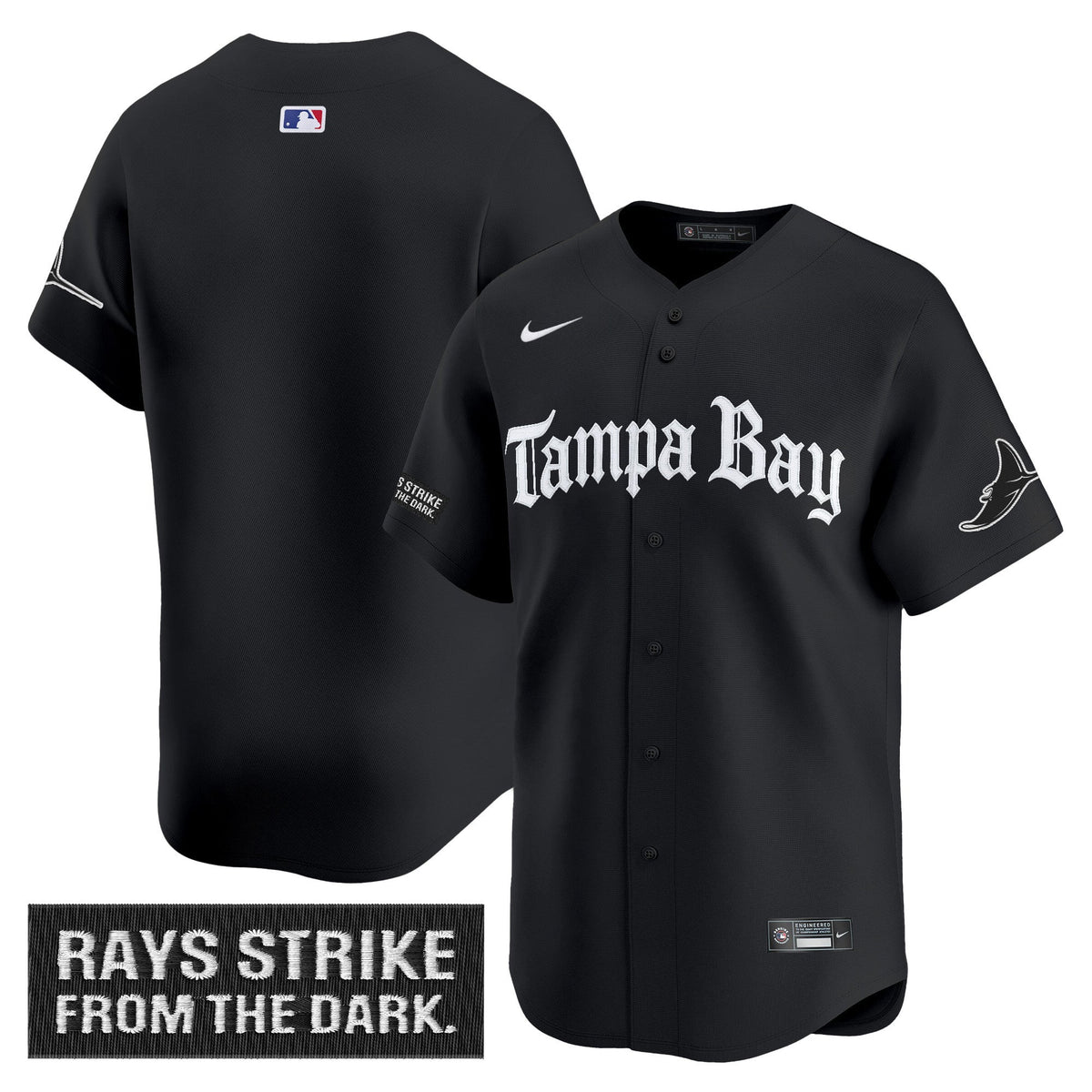Men's Tampa Bay Rays 'Gothic Deepwater Edition' Vapor Premier Limited Jersey - All Stitched
