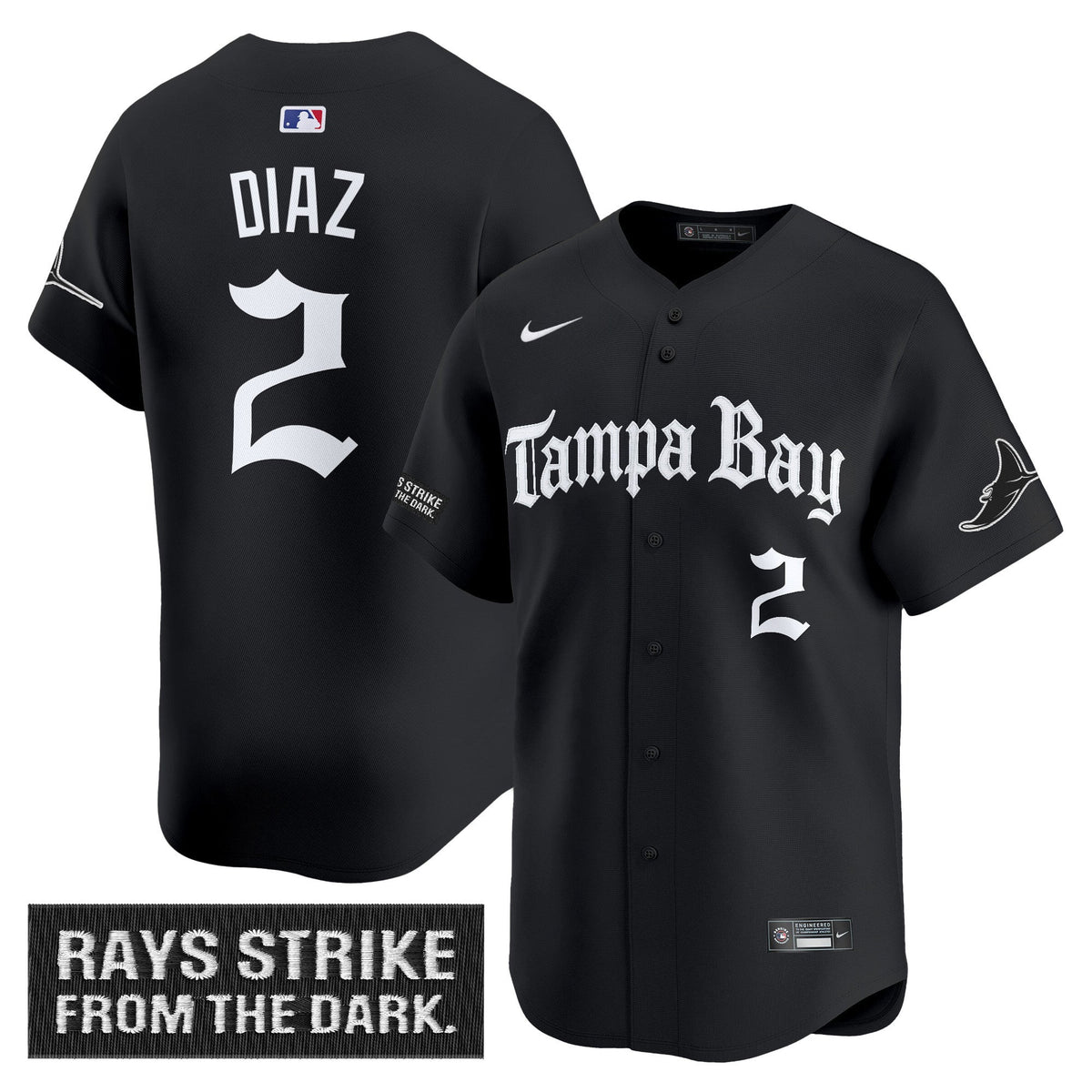 Men's Tampa Bay Rays 'Gothic Deepwater Edition' Vapor Premier Limited Jersey - All Stitched