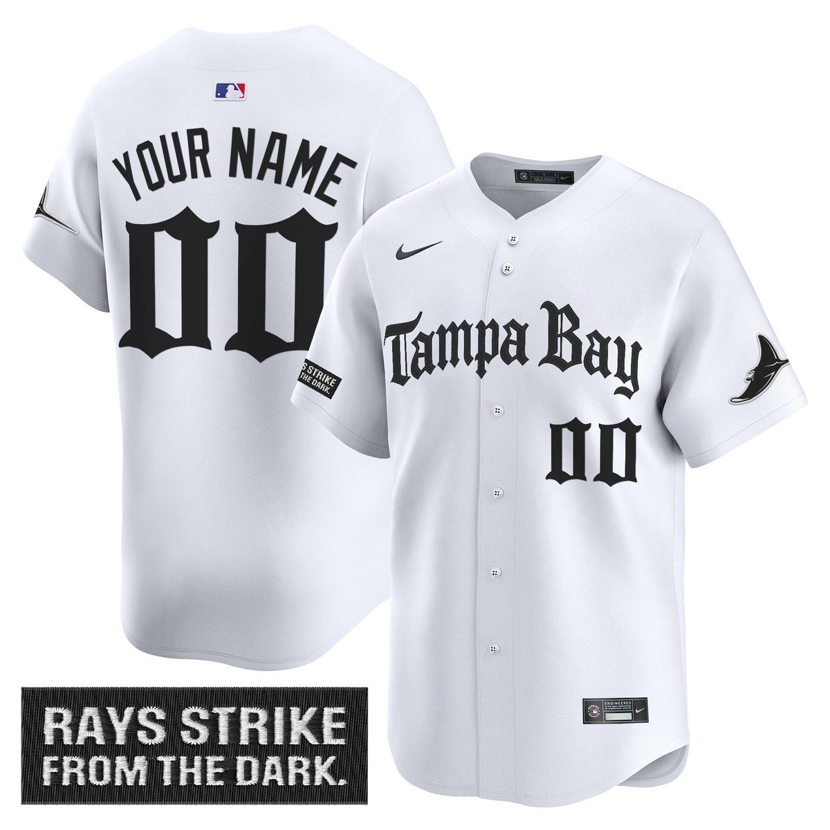 Tampa Bay Rays 'Gothic Deepwater Edition' Vapor Premier Limited Custom Jersey - All Stitched