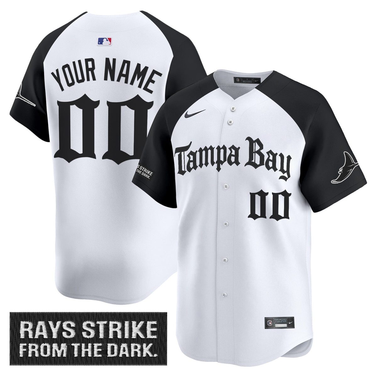Tampa Bay Rays 'Gothic Deepwater Edition' Vapor Premier Limited Custom Jersey - All Stitched