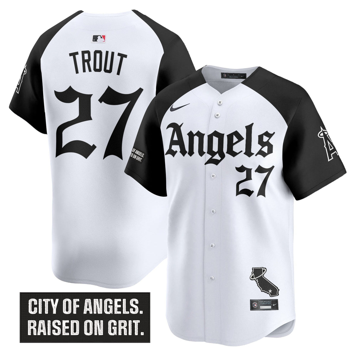 Men's Los Angeles Angels 'Gothic Halo Edition' Vapor Premier Limited Jersey - All Stitched
