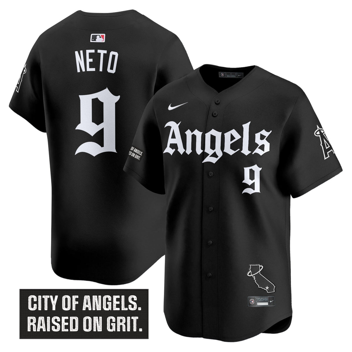 Men's Los Angeles Angels 'Gothic Halo Edition' Vapor Premier Limited Jersey - All Stitched