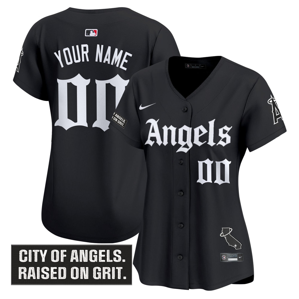 Los Angeles Angels 'Gothic Halo Edition' Vapor Premier Limited Custom Jersey - All Stitched