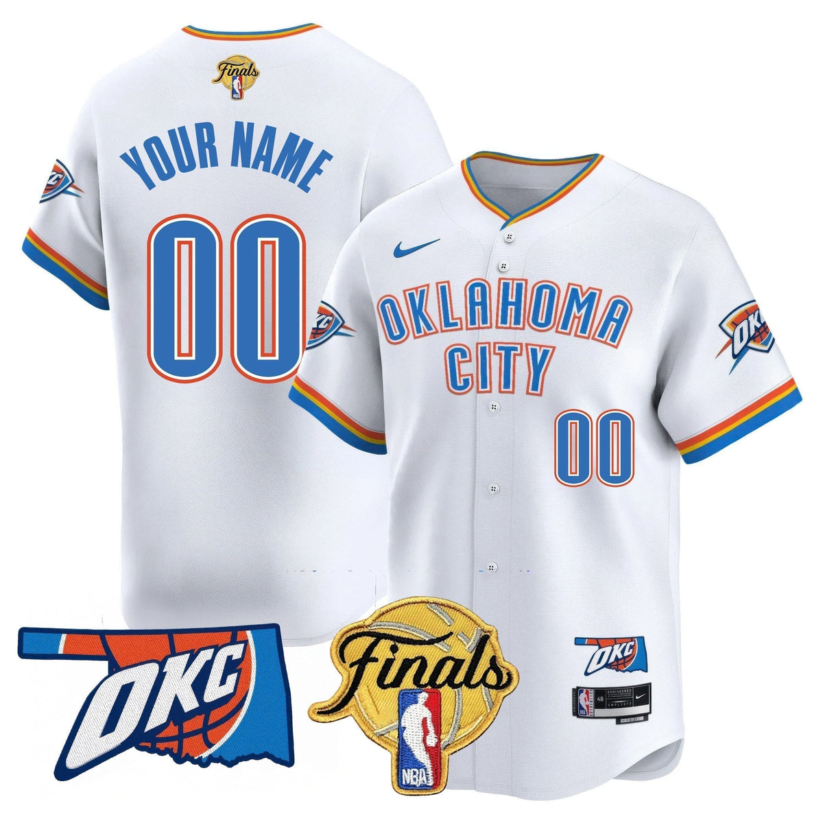 Oklahoma City Thunder Baseball Jersey - Final Patch - All Stitched