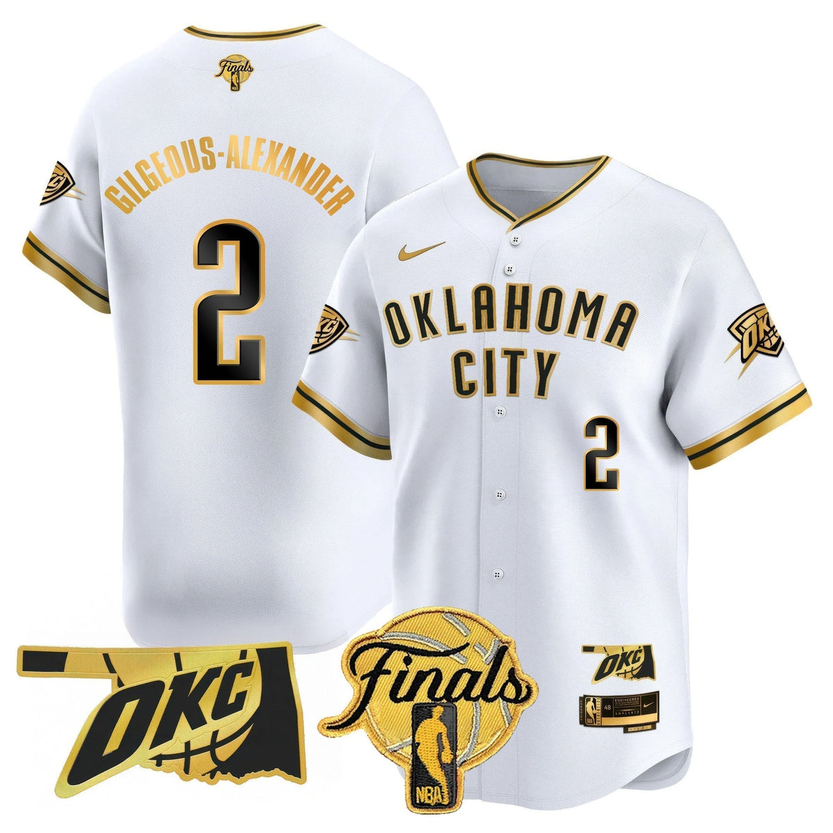Oklahoma City Thunder Baseball Jersey - Final Patch - All Stitched