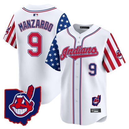 Men's Cleveland Indians 2025 Independence Day Vapor Premier Limited Jersey - All Stitched