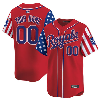 Kansas City Royals 2025 Independence Day Vapor Premier Limited Custom Jersey - All Stitched