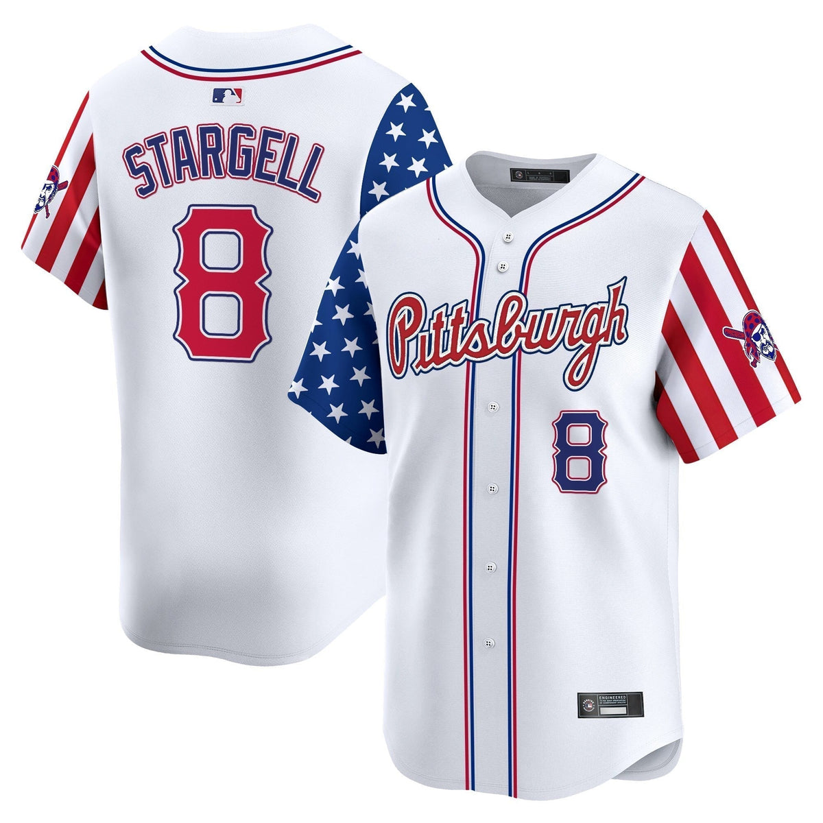 Men's Pittsburgh Pirates 2025 Independence Day Vapor Premier Limited Jersey - All Stitched