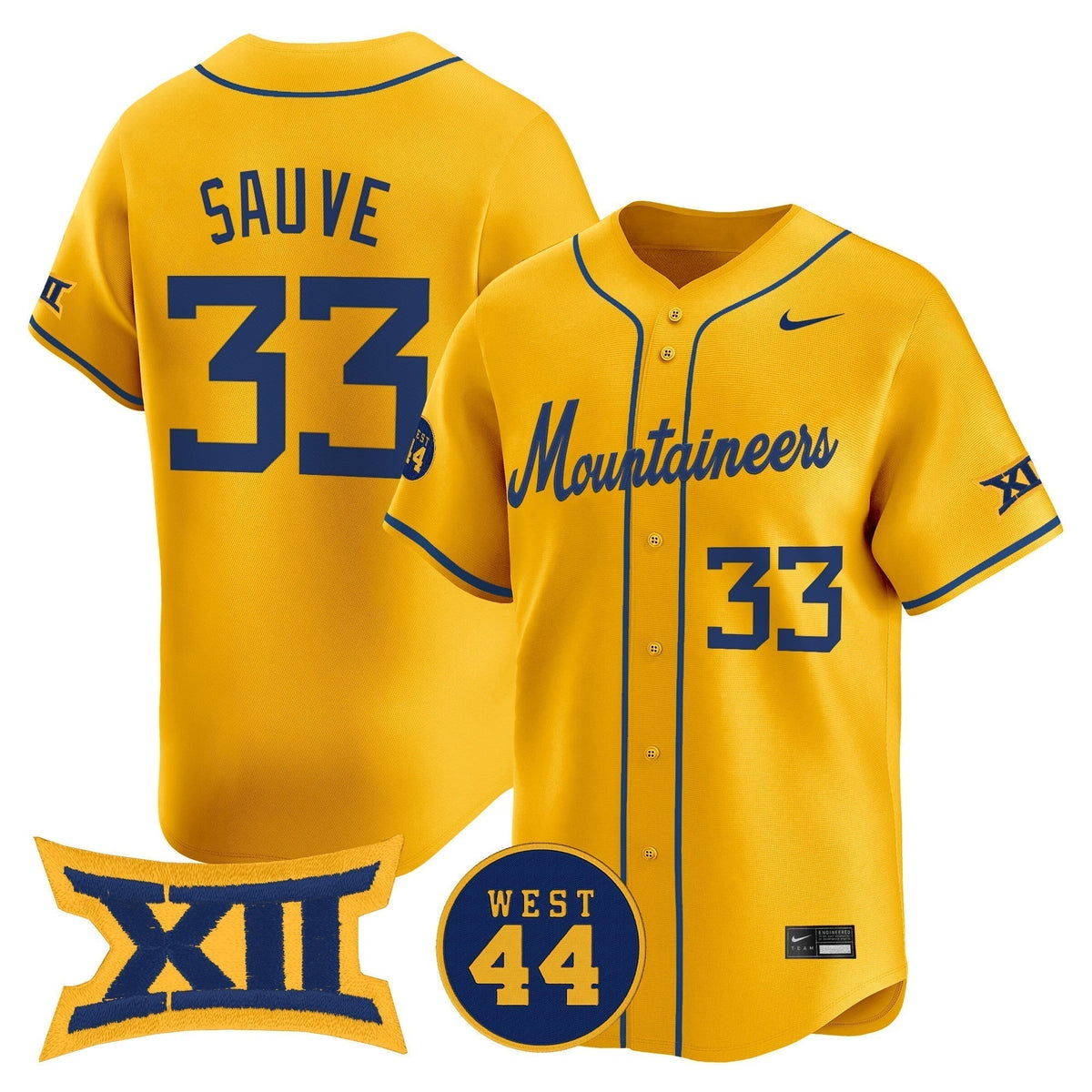 Men's West Virginia Mountaineers 2025 Vapor Premier Limited Jersey - All Stitched