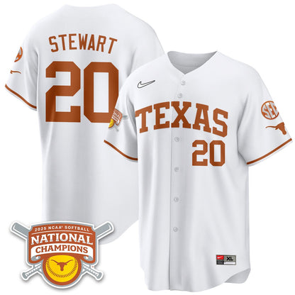 TEX Softball 2025 World Series Champions Limited Jersey - Stitched