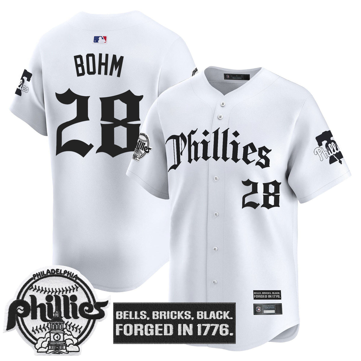 Men's Philadelphia Phillies 'Gothic Liberty Edition' Vapor Premier Limited Jersey - All Stitched