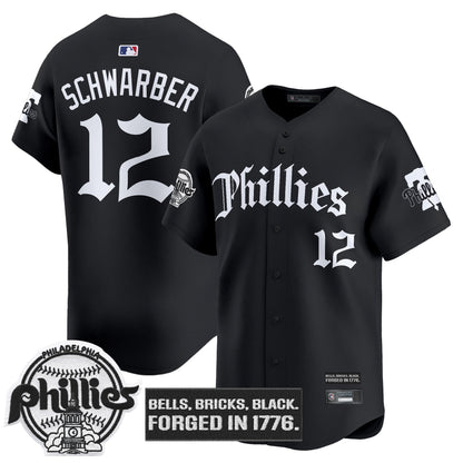 Men's Philadelphia Phillies 'Gothic Liberty Edition' Vapor Premier Limited Jersey - All Stitched