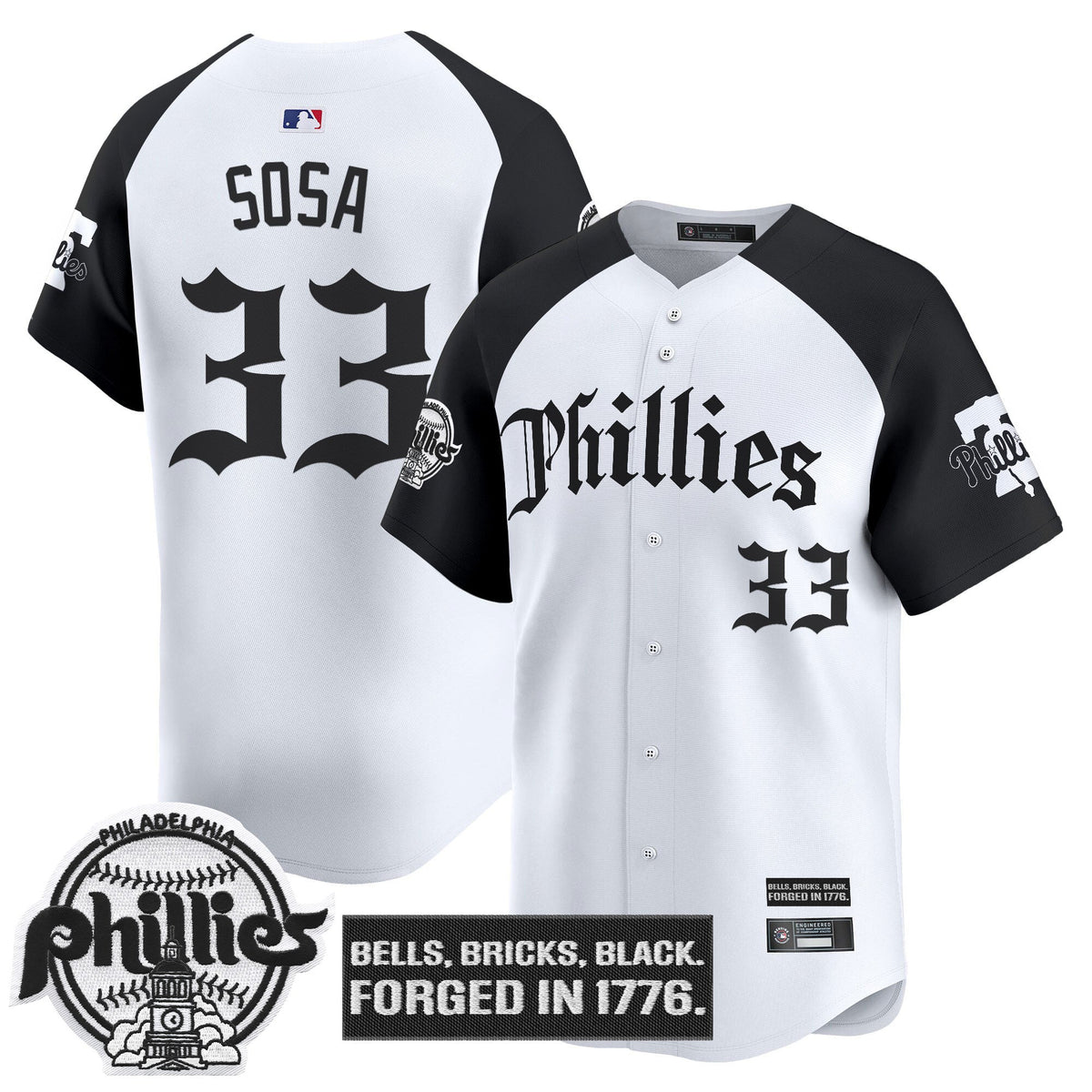 Men's Philadelphia Phillies 'Gothic Liberty Edition' Vapor Premier Limited Jersey - All Stitched