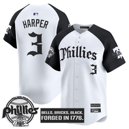 Men's Philadelphia Phillies 'Gothic Liberty Edition' Vapor Premier Limited Jersey - All Stitched