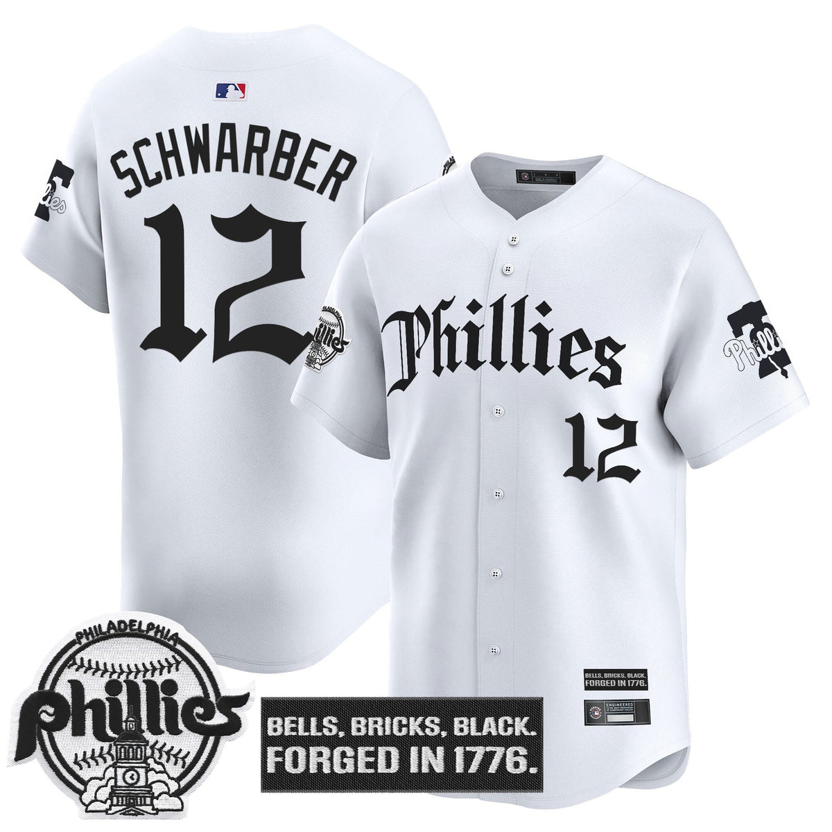 Men's Philadelphia Phillies 'Gothic Liberty Edition' Vapor Premier Limited Jersey - All Stitched