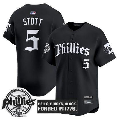 Men's Philadelphia Phillies 'Gothic Liberty Edition' Vapor Premier Limited Jersey - All Stitched