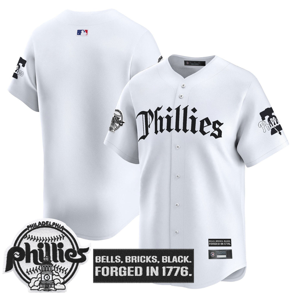 Men's Philadelphia Phillies 'Gothic Liberty Edition' Vapor Premier Limited Jersey - All Stitched