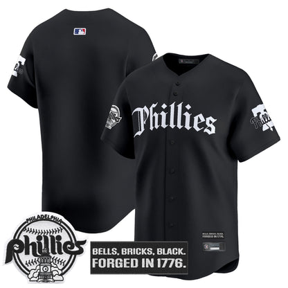 Men's Philadelphia Phillies 'Gothic Liberty Edition' Vapor Premier Limited Jersey - All Stitched