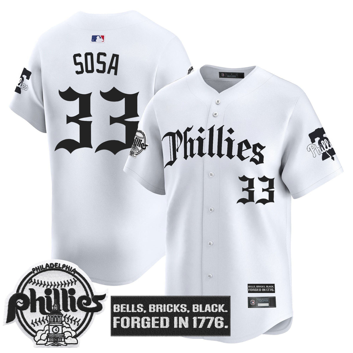 Men's Philadelphia Phillies 'Gothic Liberty Edition' Vapor Premier Limited Jersey - All Stitched