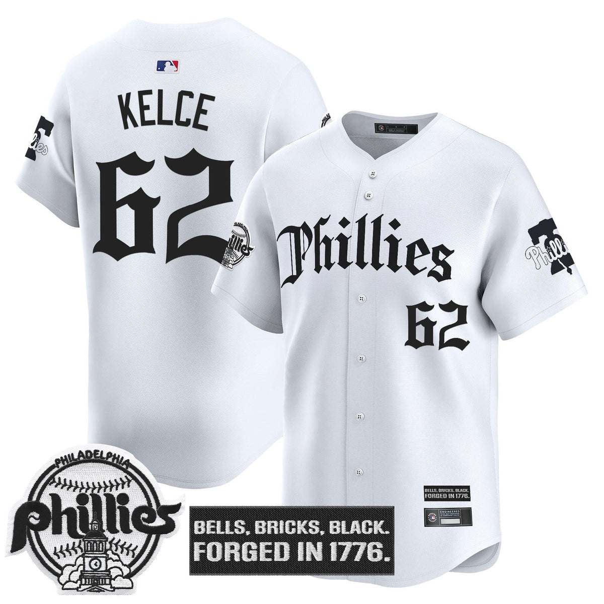 Men's Philadelphia Phillies 'Gothic Liberty Edition' Vapor Premier Limited Jersey - All Stitched