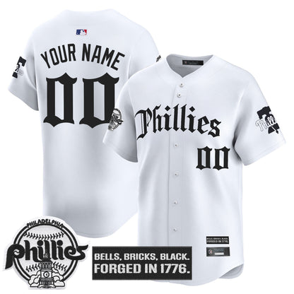Philadelphia Phillies 'Gothic Liberty Edition' Vapor Premier Limited Custom Jersey - All Stitched
