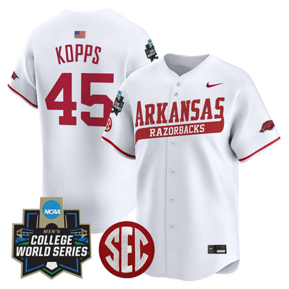 Men's Arkansas Razorbacks 2025 World Series Vapor Premier Limited Jersey - All Stitched