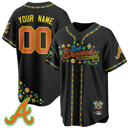 Men's Atlanta Braves 2025 "Los Bravos" Jersey - All Stitched
