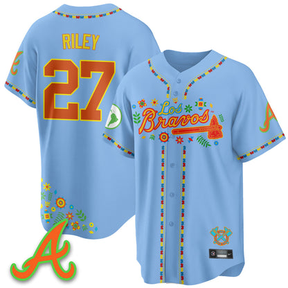 Men's Atlanta Braves 2025 "Los Bravos" Jersey - All Stitched