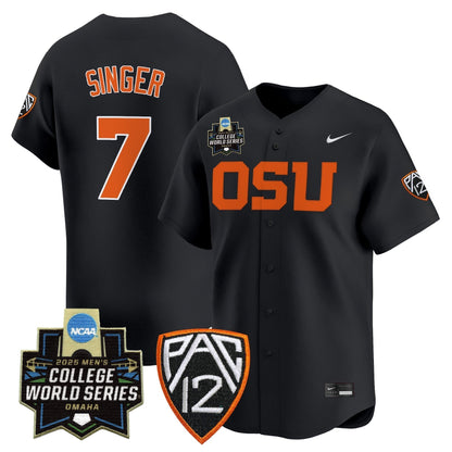 Men's Oregon State Beavers 2025 World Series Vapor Premier Limited Jersey - All Stitched