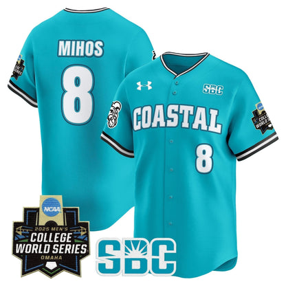 Men's Coastal Carolina Chanticleers 2025 World Series Vapor Premier Limited Jersey - All Stitched
